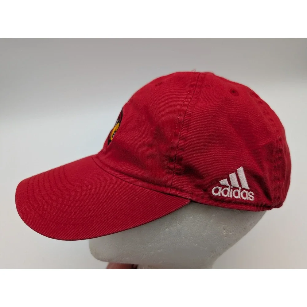 Adidas Louisville Cardinals NCAA Hat Red Adjustable Cotton Baseball Cap Mens